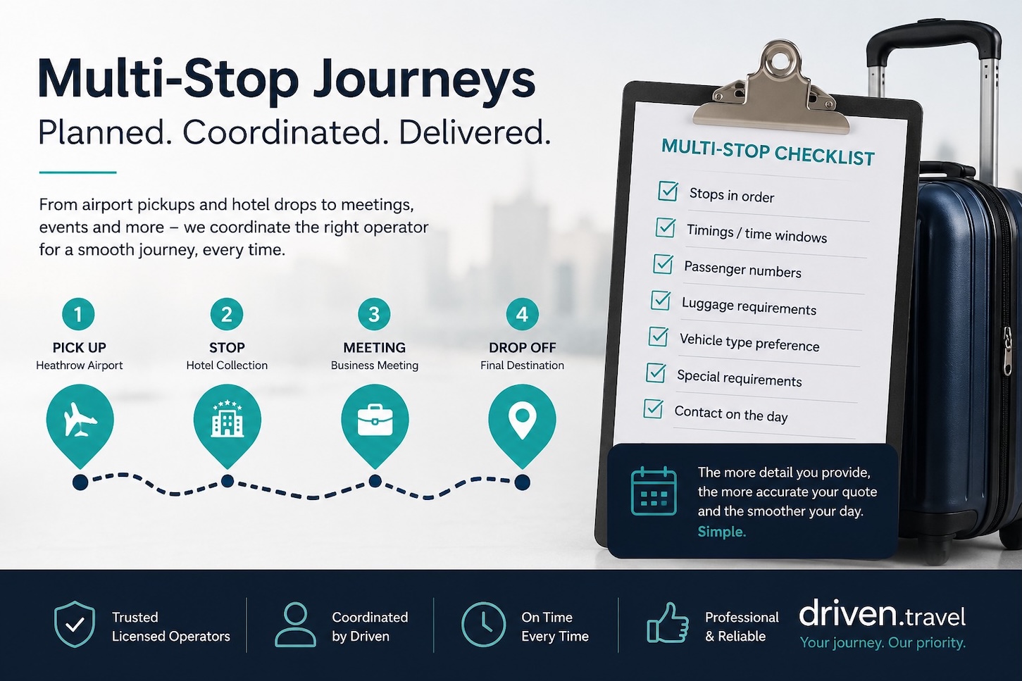 The 60-Second Booking Checklist: What to Tell Us for an Accurate Quote